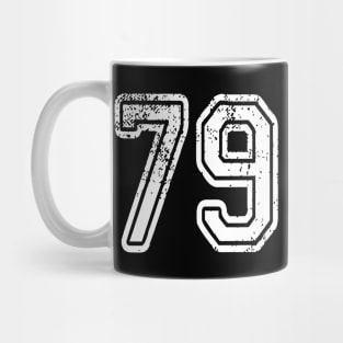 Number 79 Grungy in white Mug